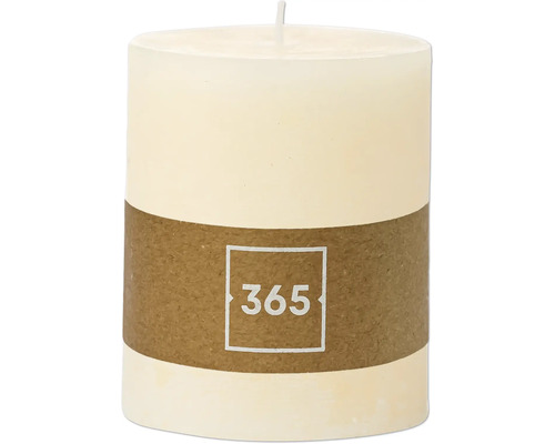 Rustieke pilaarkaars, Ø 10 cm, H 12 cm, paraffine, beige