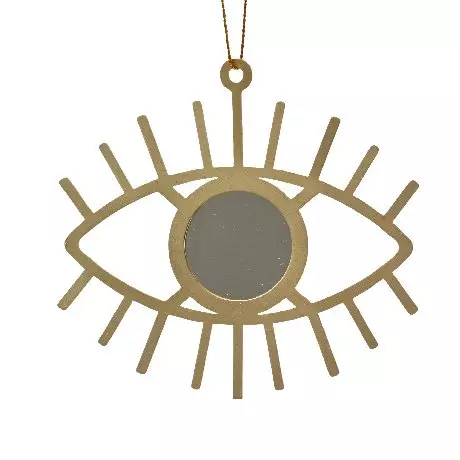 Oeil de Noël en métal (H9 cm) Or