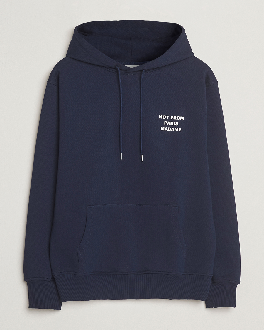 Drôle de Monsieur Slogan Hoodie Navy