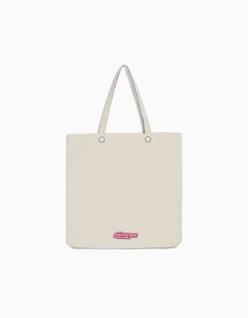 Bolsa de tecido estampada com as Meninas Superpoderosas