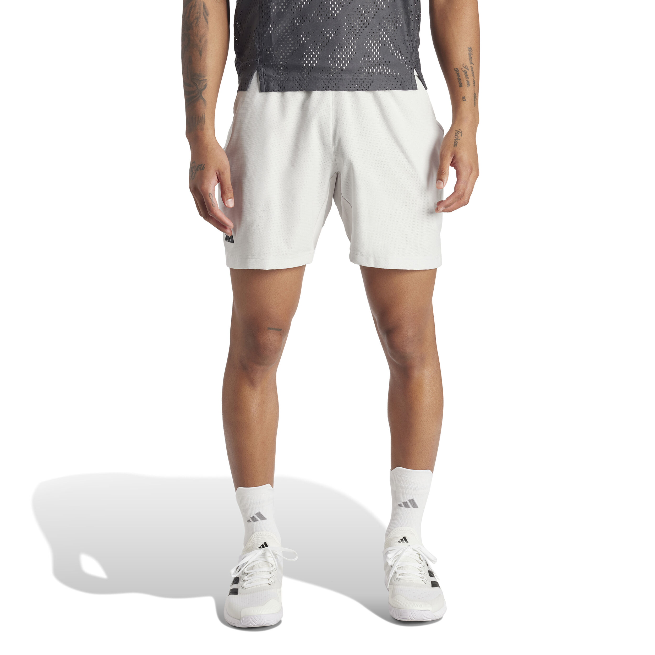adidas Set With Tight 7in Shorts Hommes - Gris Clair , Noir