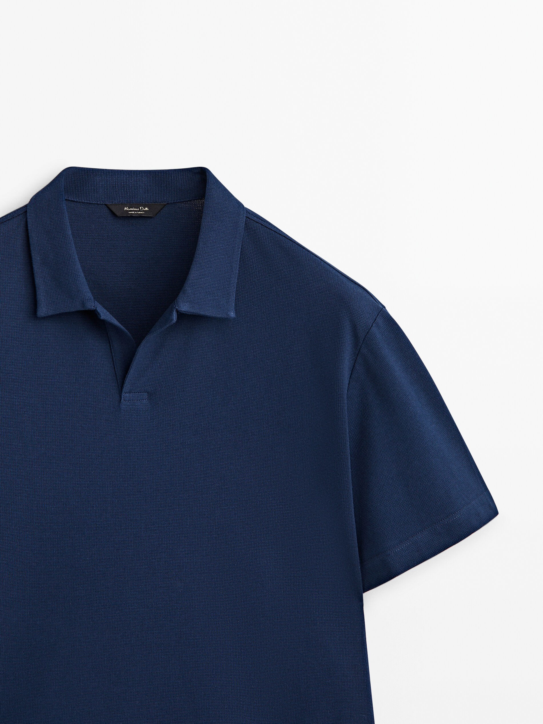 Camisa polo xadrez de algodão - AZUL MARINHO