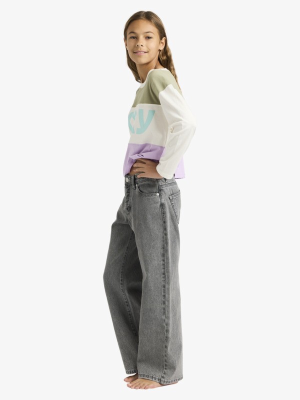 Dawn Patrol Mid Lava Jeans à coupe ample Noir Fille 4-16