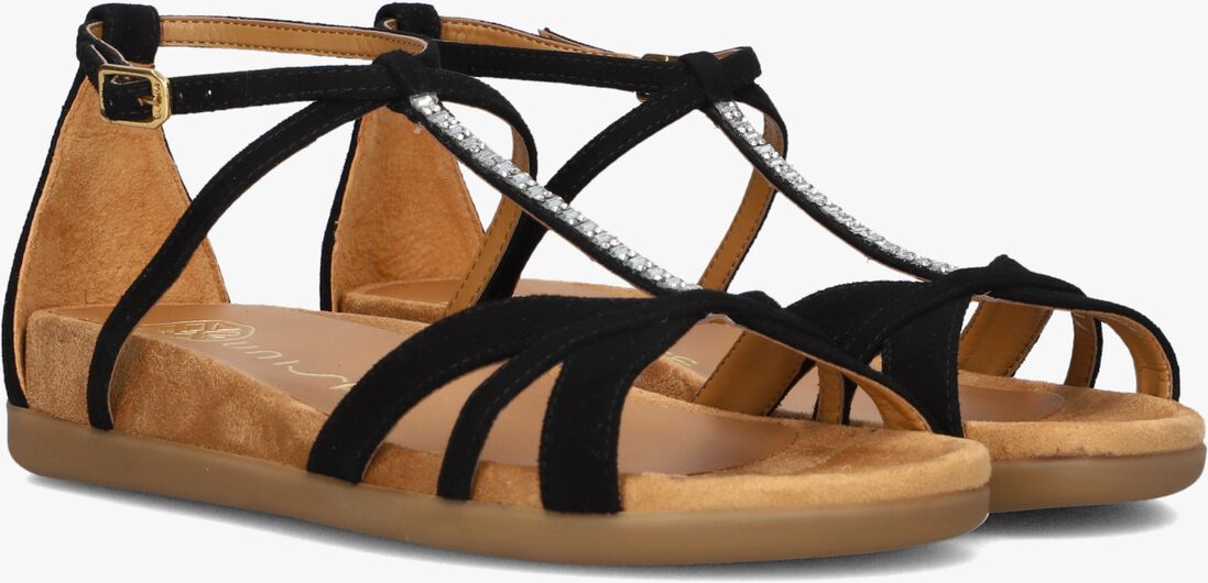 zwarte unisa sandalen casano