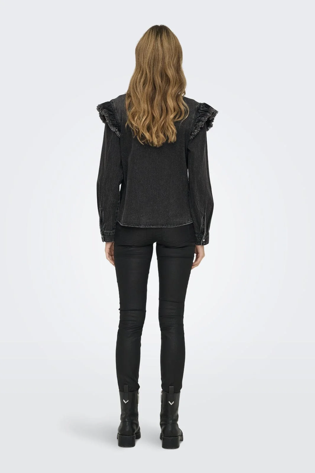 Only Onlbroadway Ls Frill Shirt Red Akm