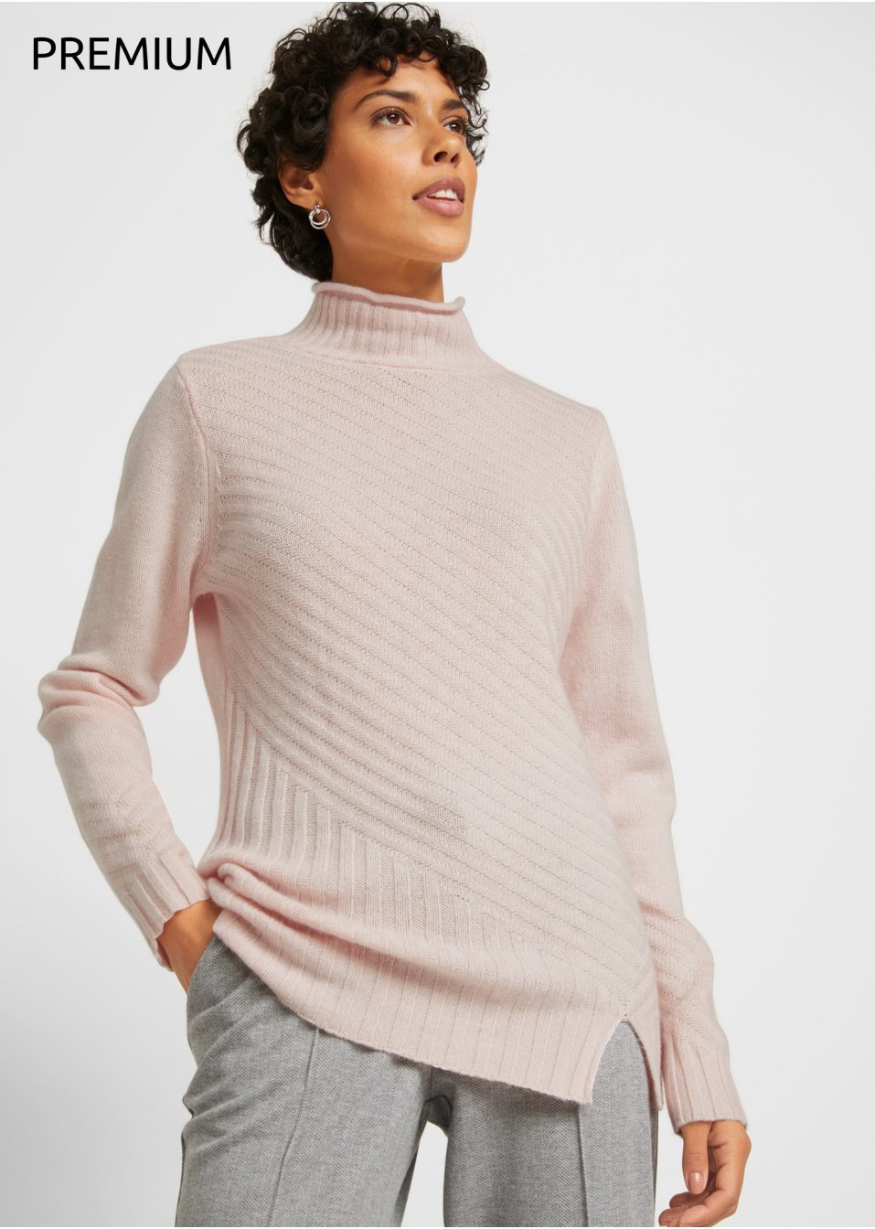 Pull col montant avec teneur en Good Cashmere Standard®