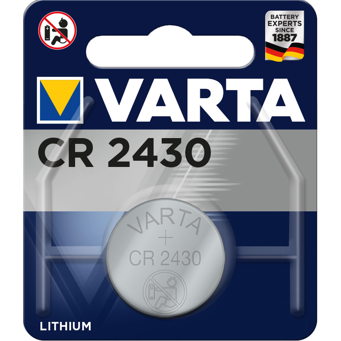 VARTA CR2430 (6430) Lithium Knopfzelle BP1 MHD:30.1.34