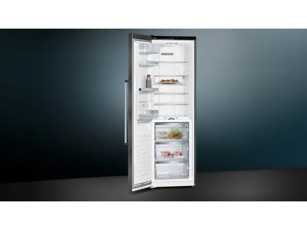 Siemens iQ700 KS36FPXCP - Køleskab - bredde: 60 cm - dybde: 65 cm - højde: 186 cm - 309 liter - Klasse C - BlackSteel