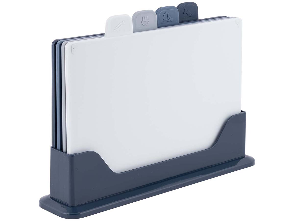 Gimex set van 4 Anti-slip snijplanken met houder