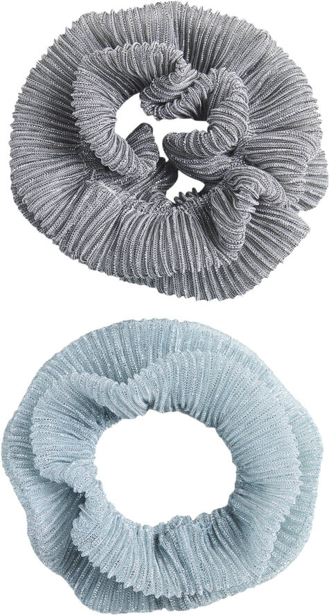Pieces PCFICCA 2-PACK SCRUNCHIE Dusty aqua/cloud blue