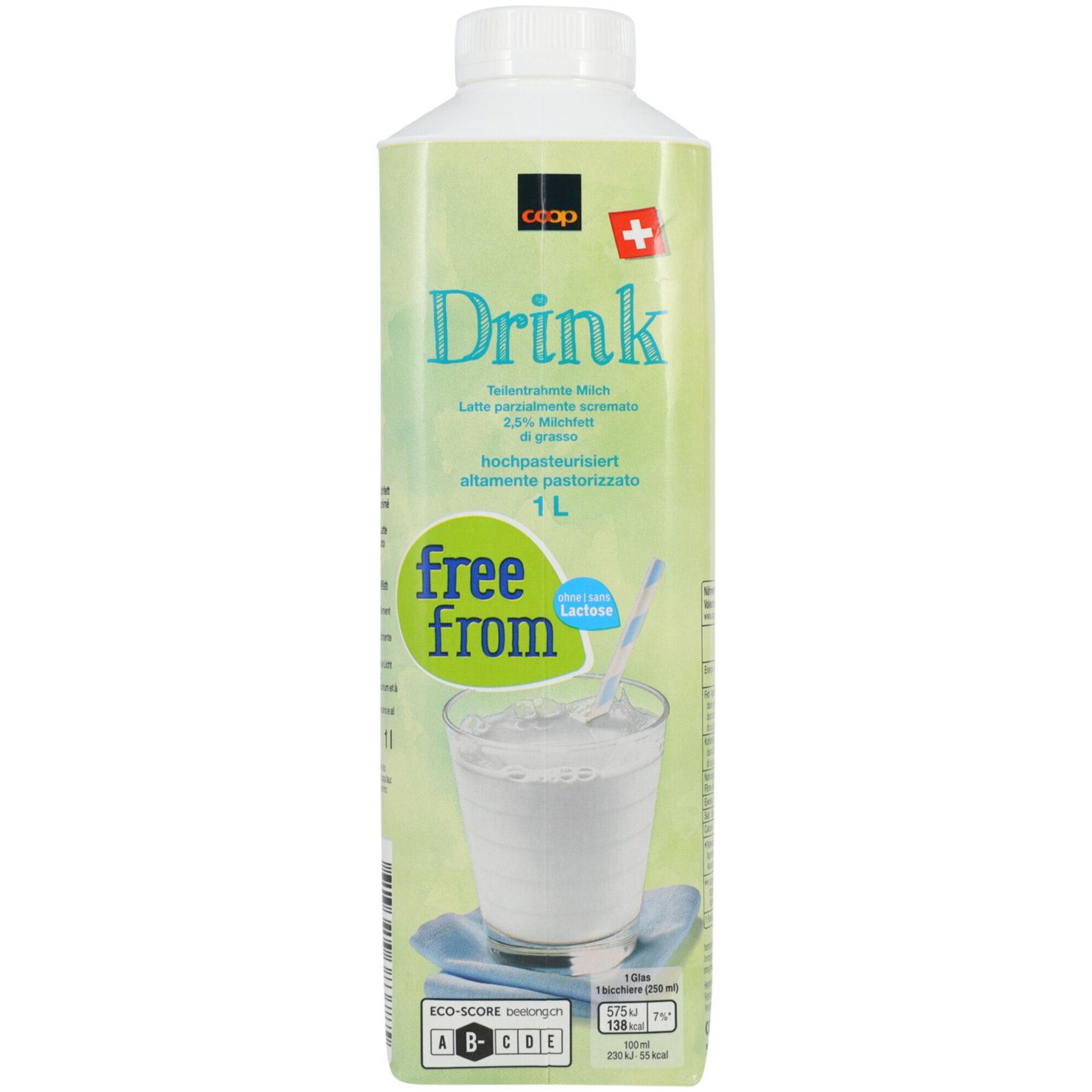 Free From Milchdrink 2,5% Milchfett Hoch-pasteurisiert lactosefrei