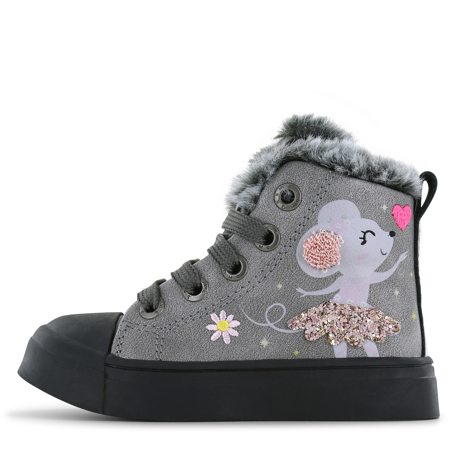 Shoesme zilveren veterboot met ballerina Microfiber nubuck | Sale