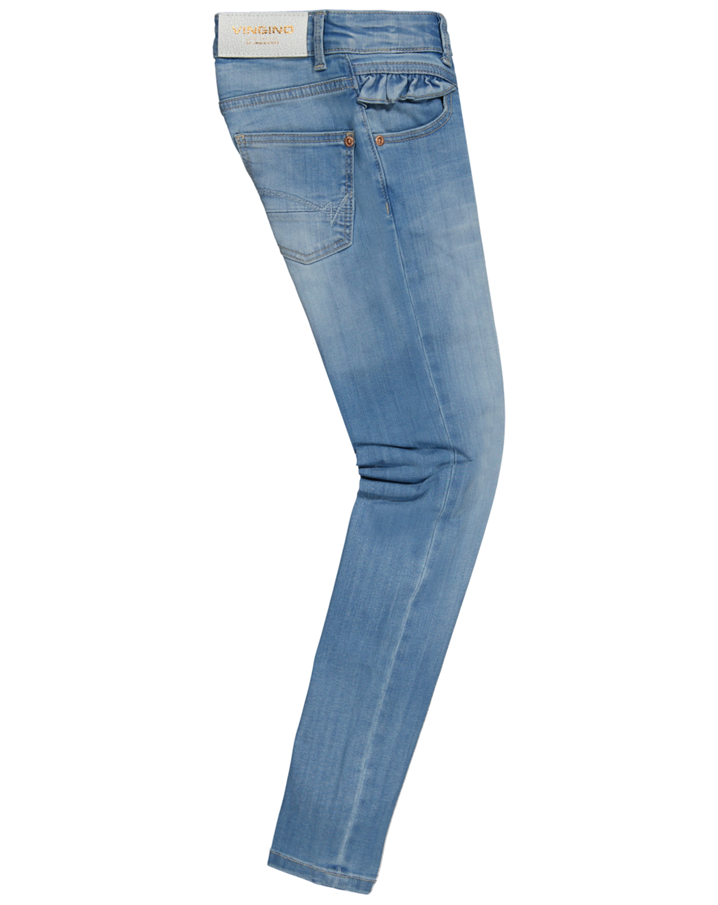 Jeanshose BROOKLYN RUFFLE Super Skinny Fit in light indigo
