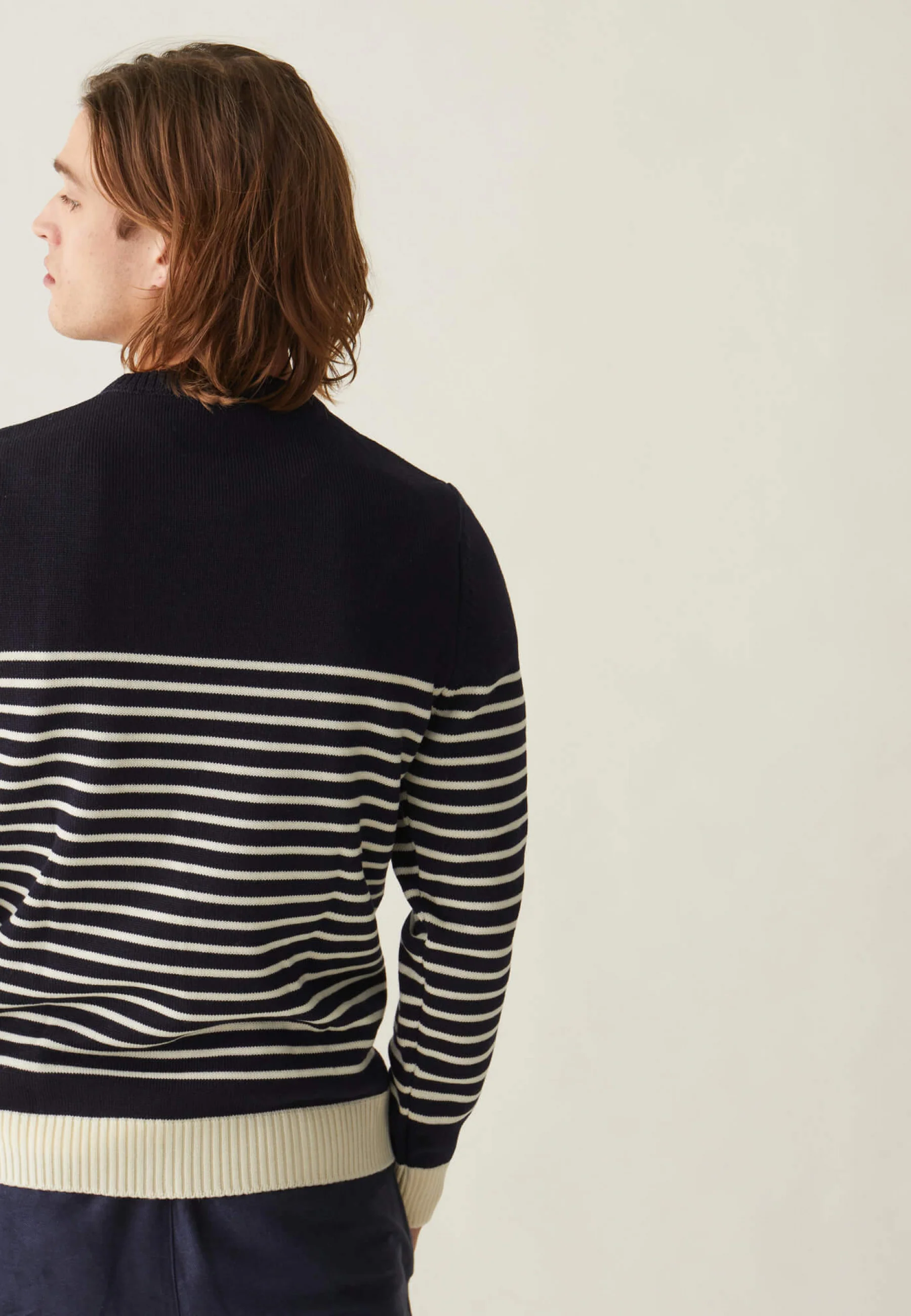 Pull en laine-Pull Marinière