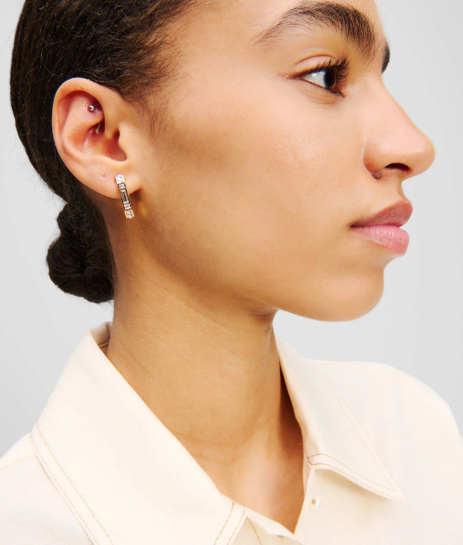 Boucles d'oreilles en cristaux - Or