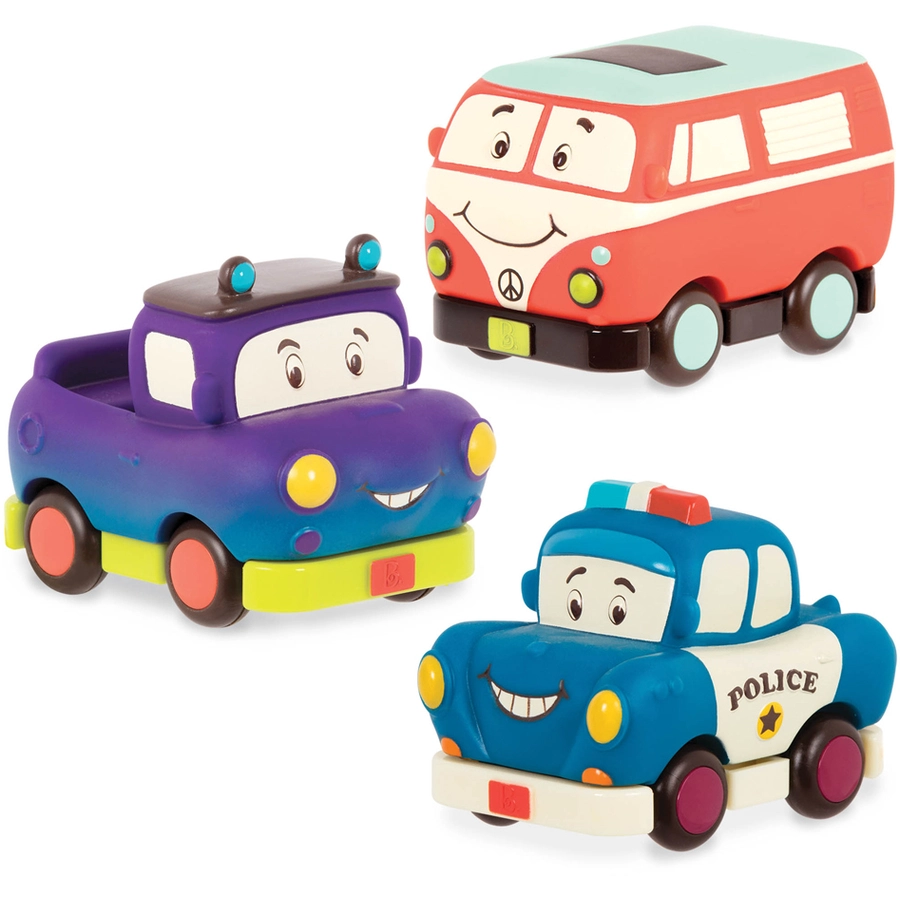 B.TOYS B. Mini Wheee-ls Aufziehbare Fahrzeuge Set 2 Mehrfarbig
