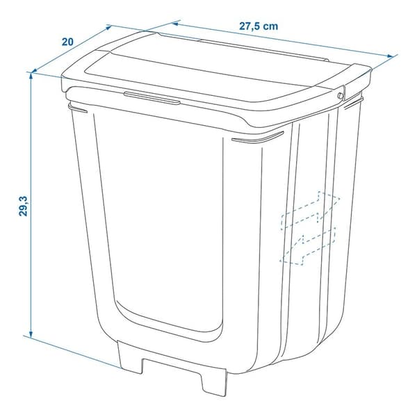 Avfallsbeholder 8L sammenleggbar for campingvogn/bobil