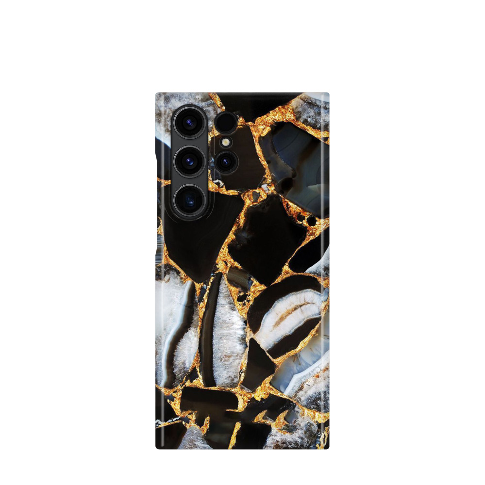 Samsung Galaxy S23 Ultra 5G Kunststoff Hülle Marmor Marble 6 - Schwarz