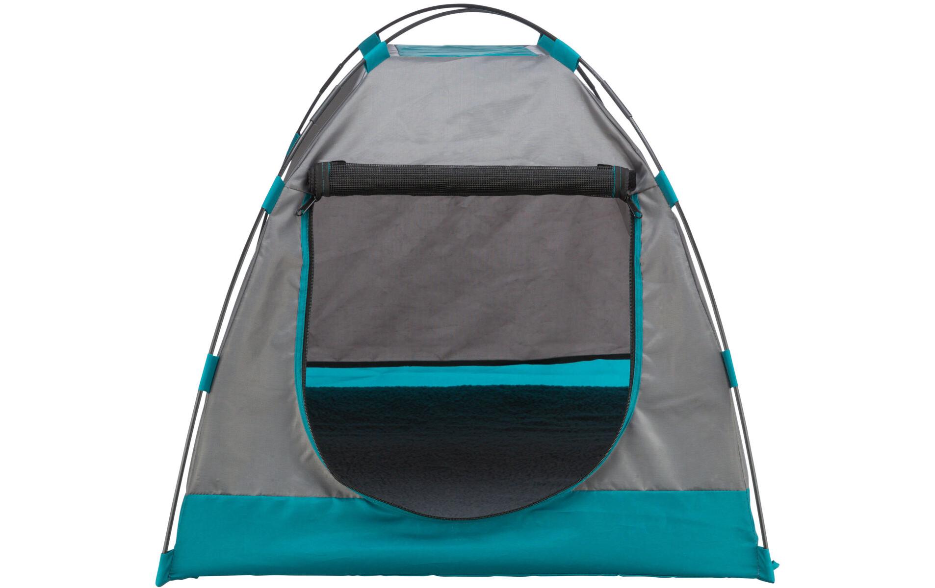 Zelt für Hunde, 80 × 63 × 65 cm, Dunkelgrau/PetrolHunde-Camp