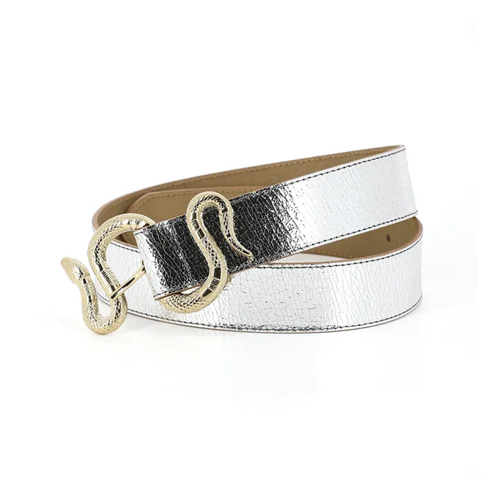 herbert frère soeur Ceinture Crush Shiny | Argenté