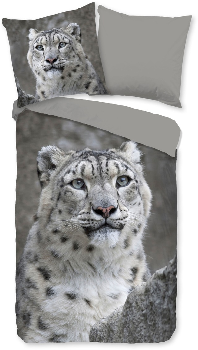 good morning Wendebettwäsche »Chief« 2 Stk. tlg. Biber, 135x200, Winter, Warm, Reissverschluss, Wendeoptik, Leopard