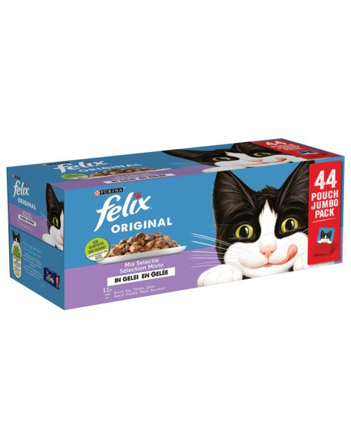 Felix Multibox Original Mix Selectie In Gelei - Kattenvoer - 44x85 g