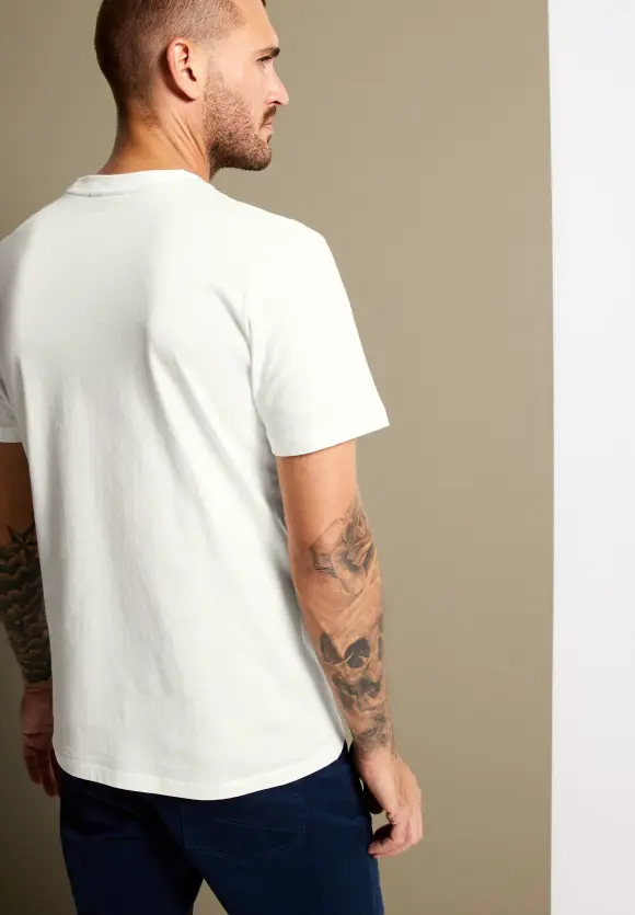 Casual T-Shirt mit Print - broken white