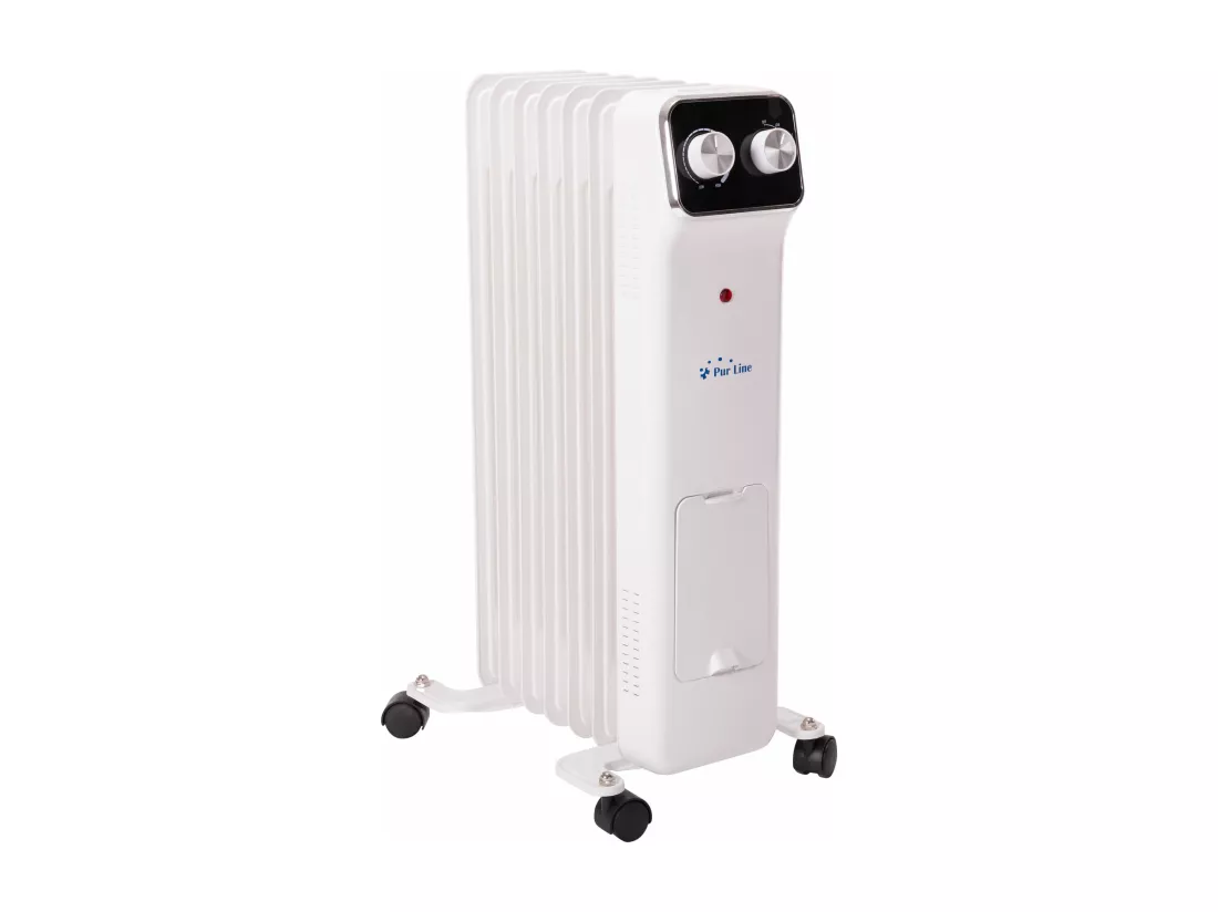 Radiateur d'huile blanc avec réservoir d'humidification