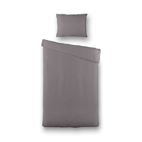 Silk Satin - Grijs Dekbedovertrek  - 140 x 200/220