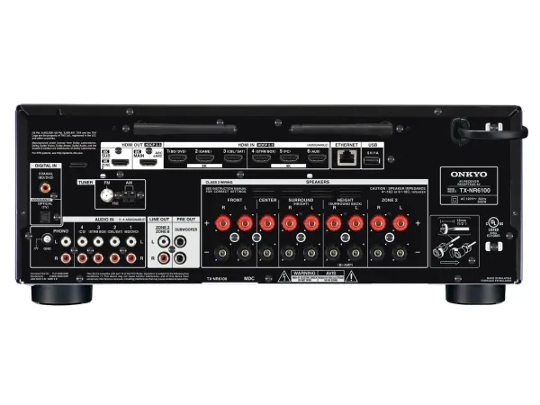 ONKYO TX-NR6100, 210 W, 7.2 kanaler, Surround, 240 W, 0,08%, 200 mV