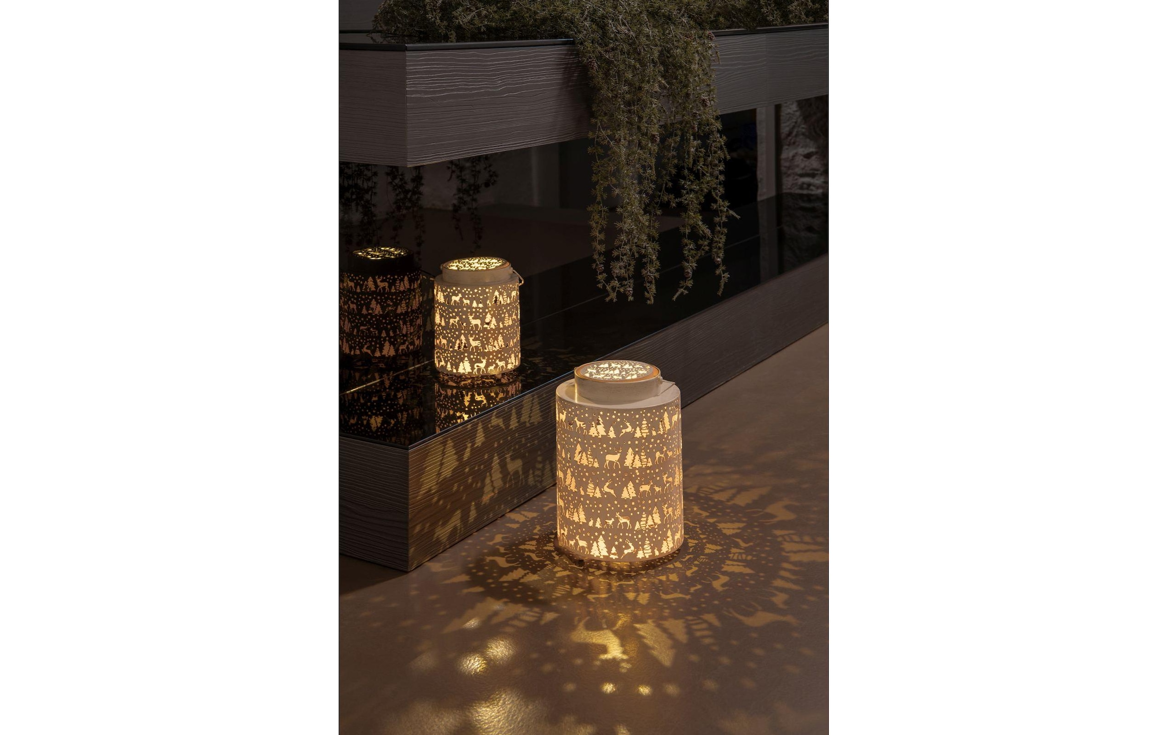 STT LED Laterne »Aura winter« Warmweiss