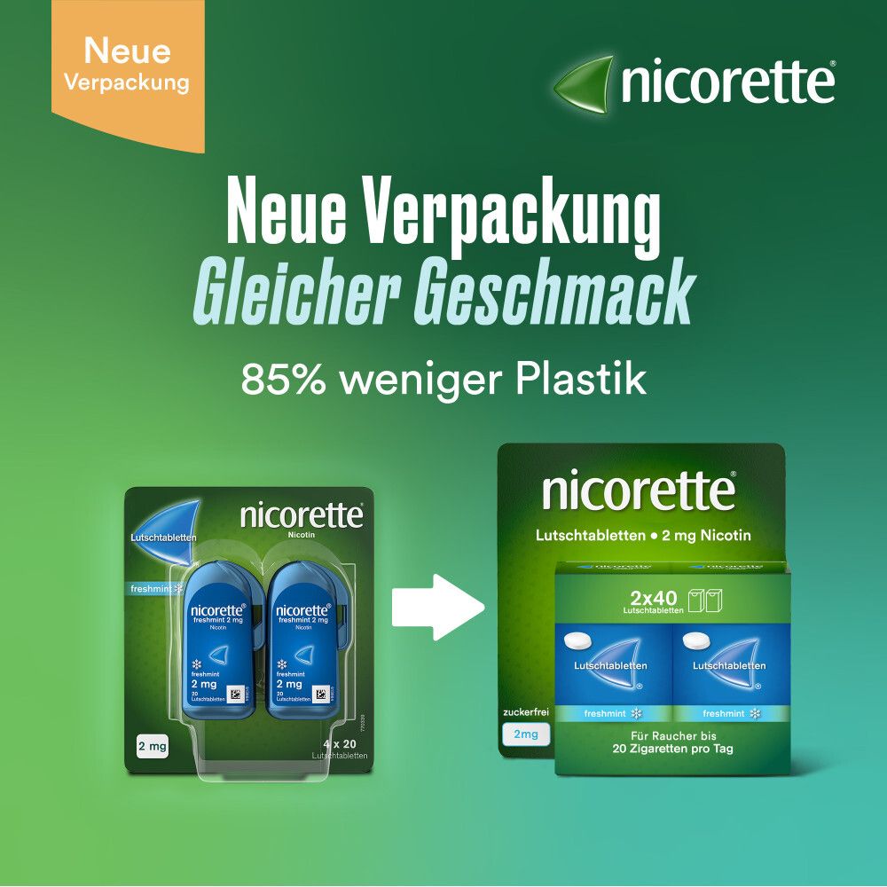 nicorette® Lutschtablette freshmint 2 mg- Jetzt 20% Rabatt sichern*
