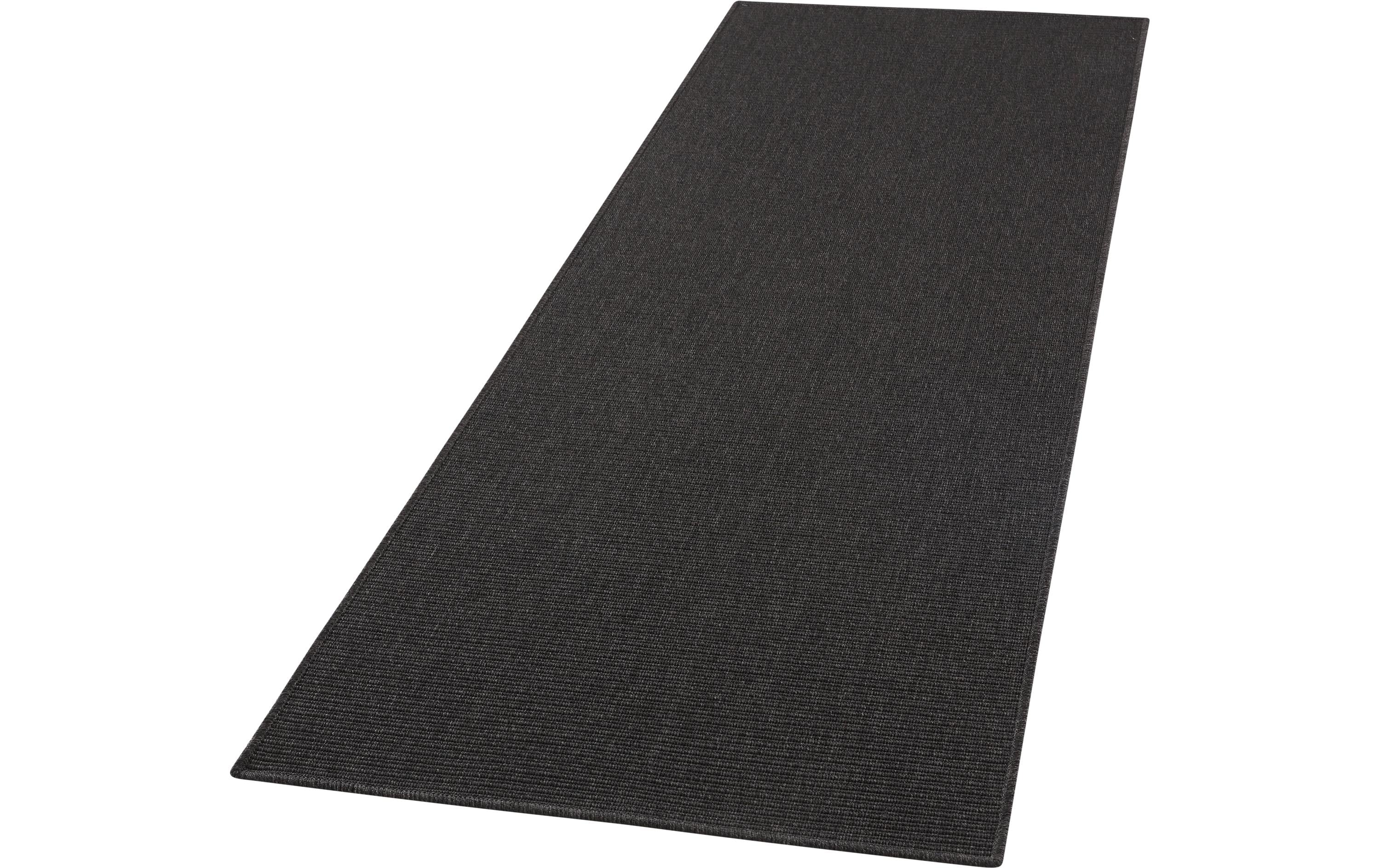 Teppich Sisal 80 cm x 150 cm, SchwarzIn- & Outdoor Teppichläufer
