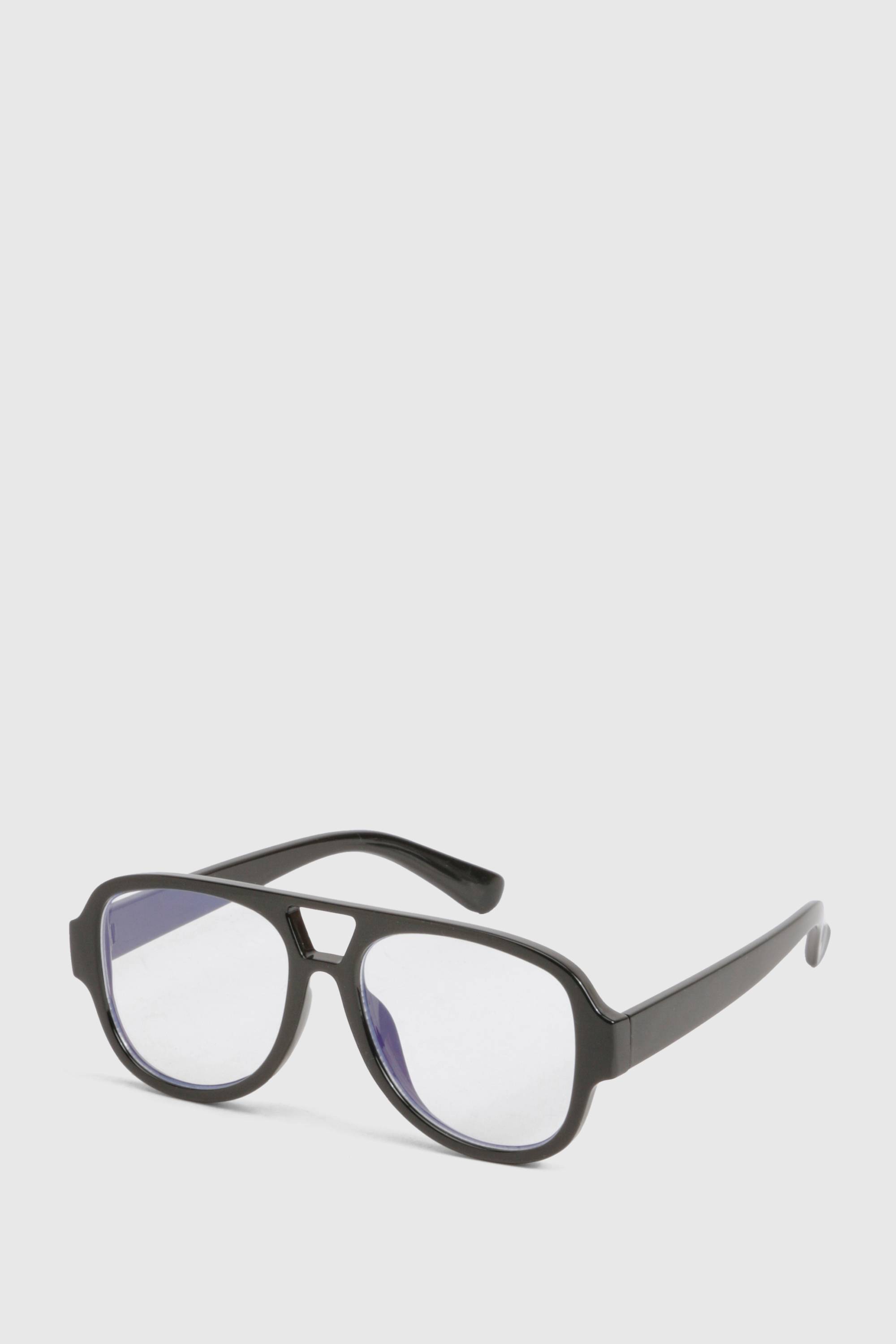 boohoo Lunettes de lumière bleue rétro oversize aviator