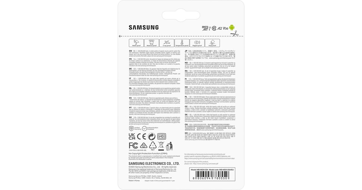 SAMSUNGPRO Plus 512 GB microSDXC (2023) geheugenkaart  (Blauw, UHS-I U3, Class 10, V30, A2)