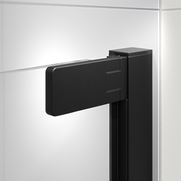 Sealskin Inc. Tweedelige kwartronde douchecabine 100x100x200 cm, 8 mm helder veiligheidsglas met antikalklaag Mat zwart