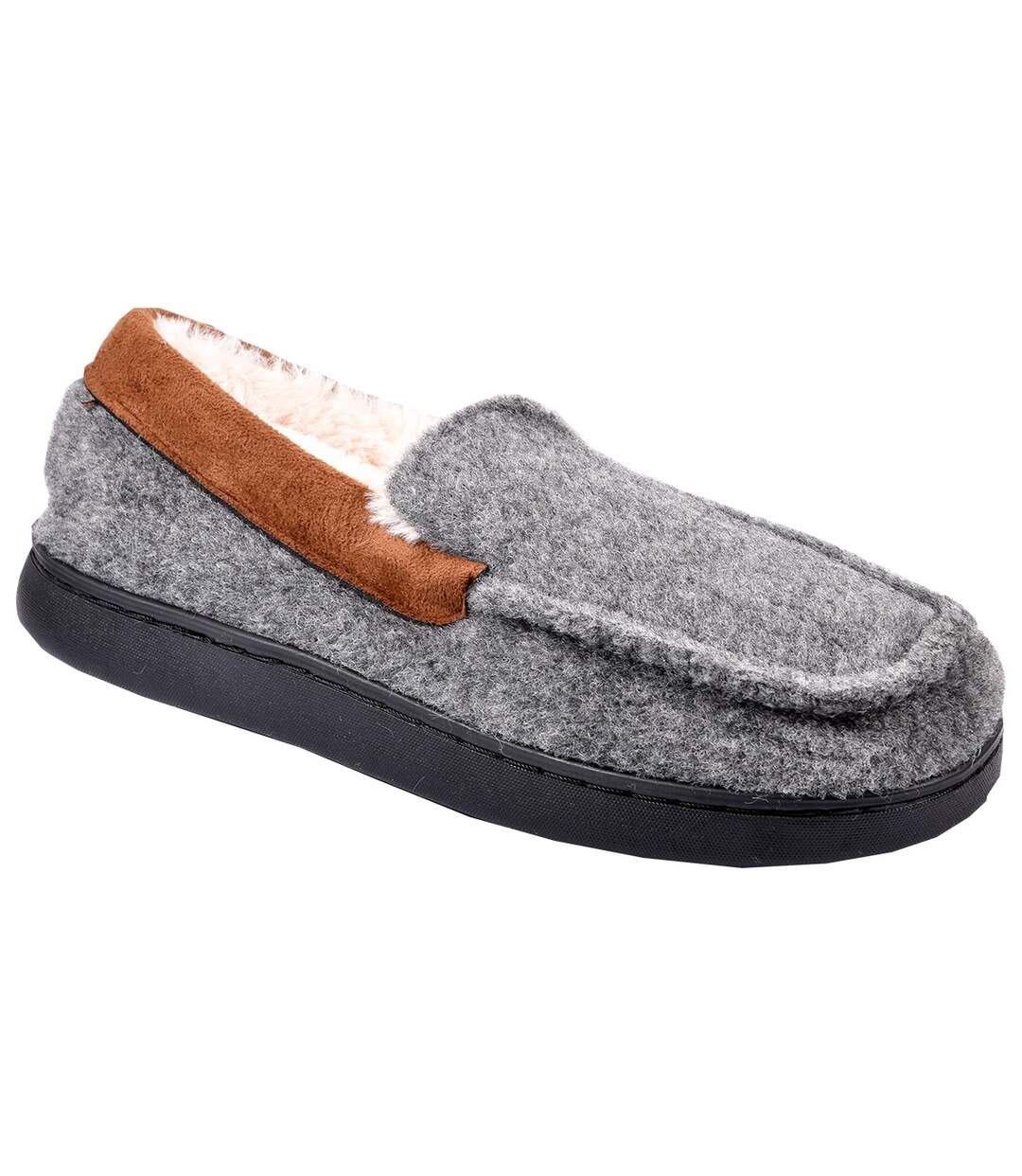 CHARENTAISE Homme Pantoufle PREMIUM MU8727 GRIS
