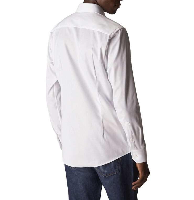 ETON Slim Fit White Signature Twill Shirt Hvid