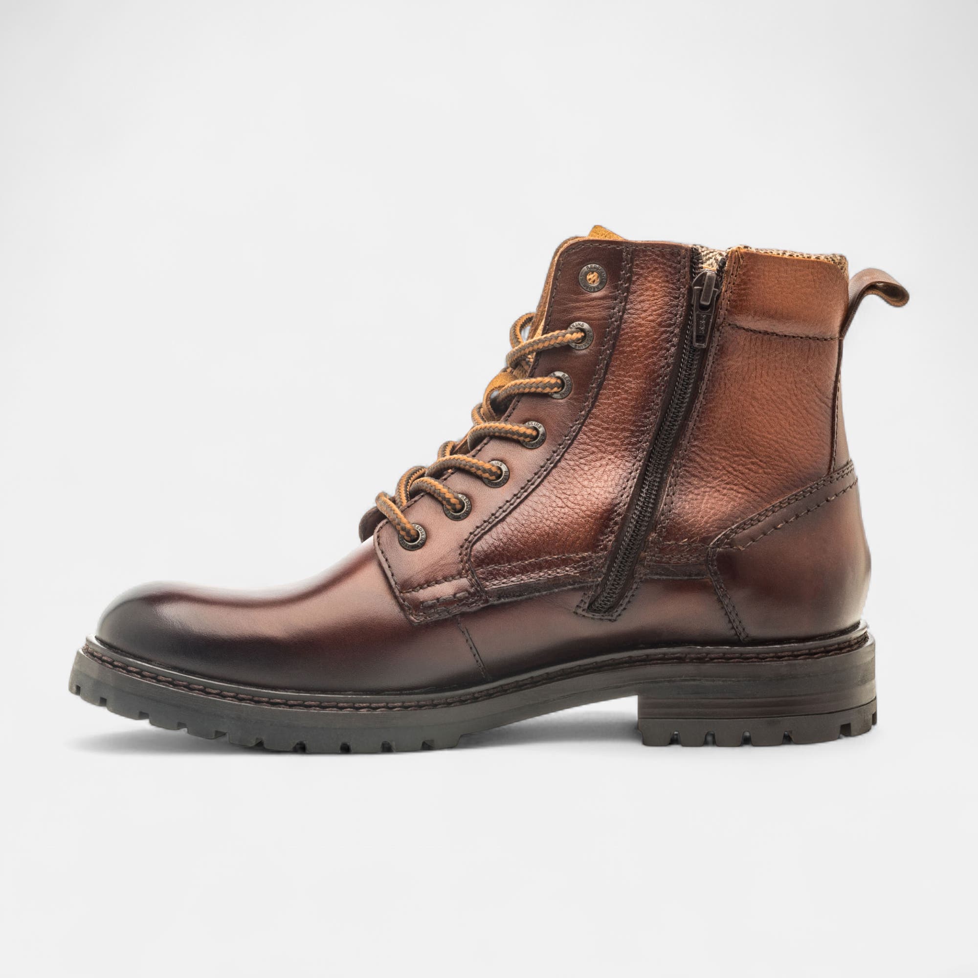 Boots Homme en cuir cognac