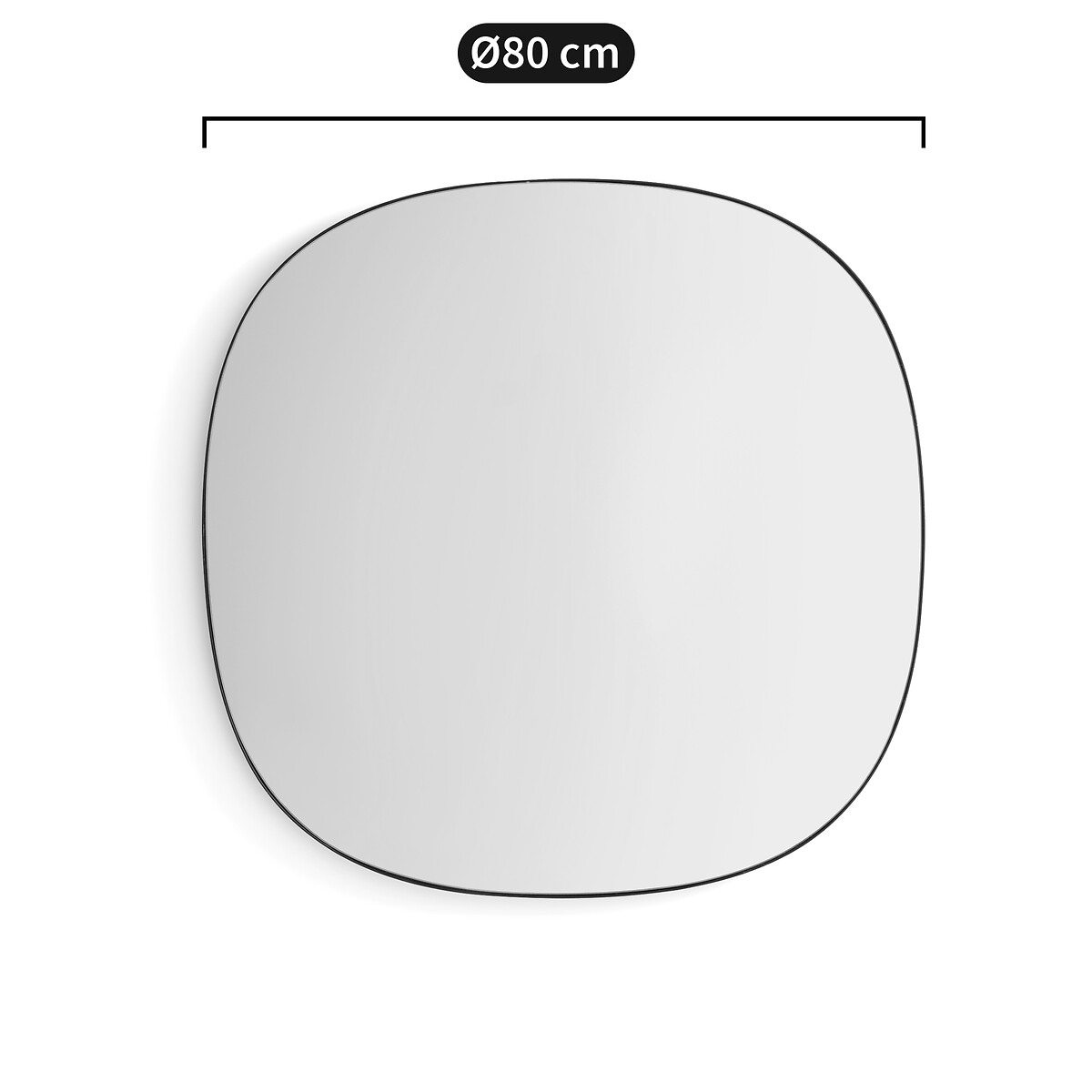 LA REDOUTE INTERIEURS<br>Espelho redondo Ø80 cm, Trevas