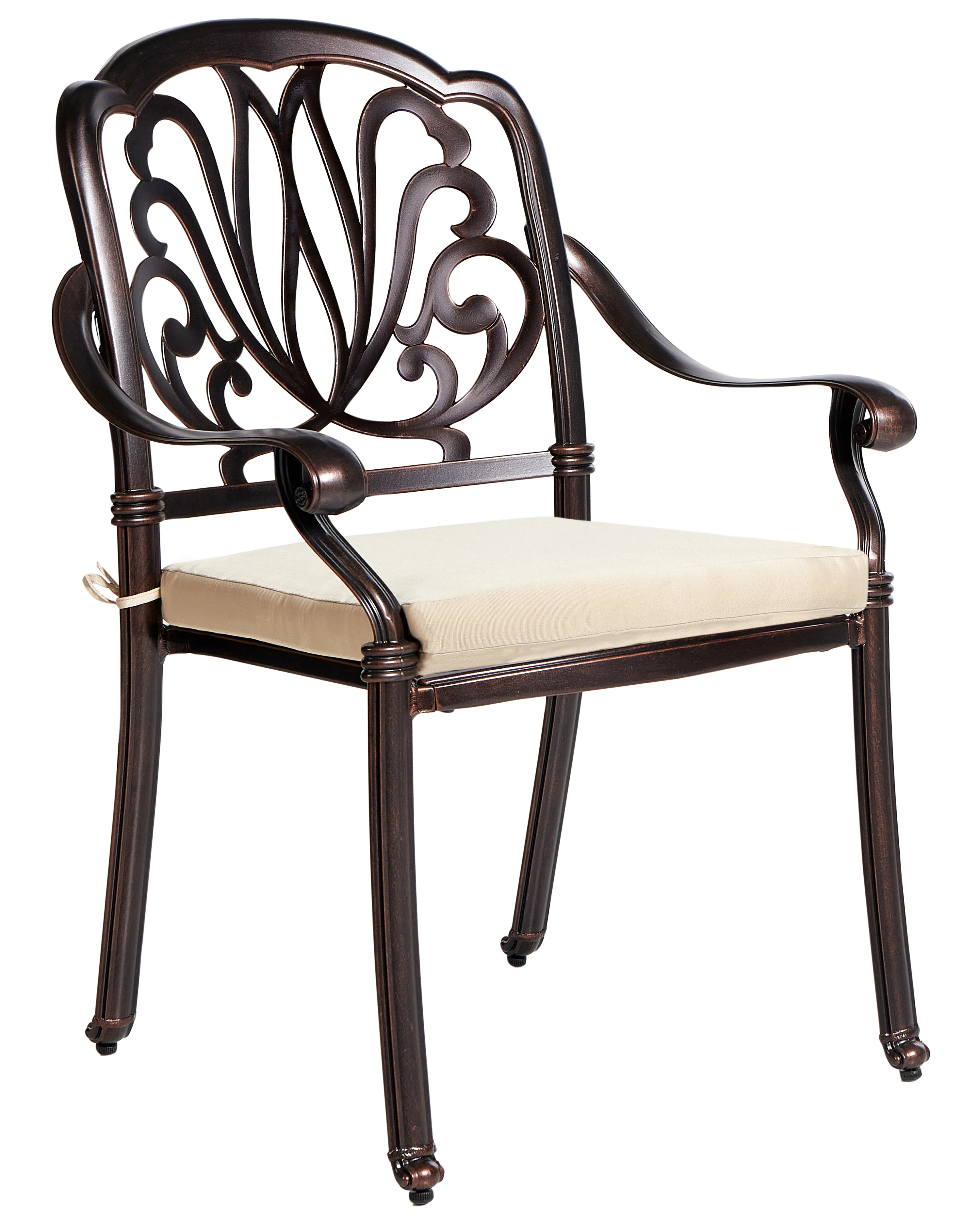 Set van 4 stoelen met zitkussen ANCONA Metaal Donkerbruin