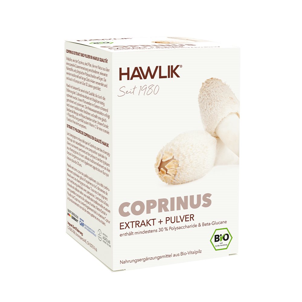 HAWLIK Coprinus Extrakt und Pulver<br>120 Stück, Kapsel