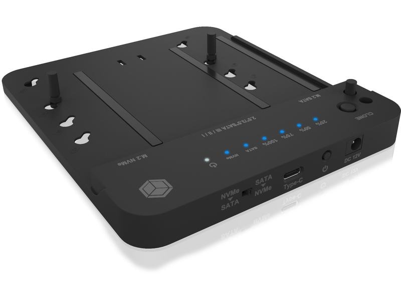 ICY BOX Docking- und Klonstation IB-2915MSCL-C31 Klon- und Dockingstation für M.2 NVME und SATA 2.5''/3.5'' SSD/HDD
