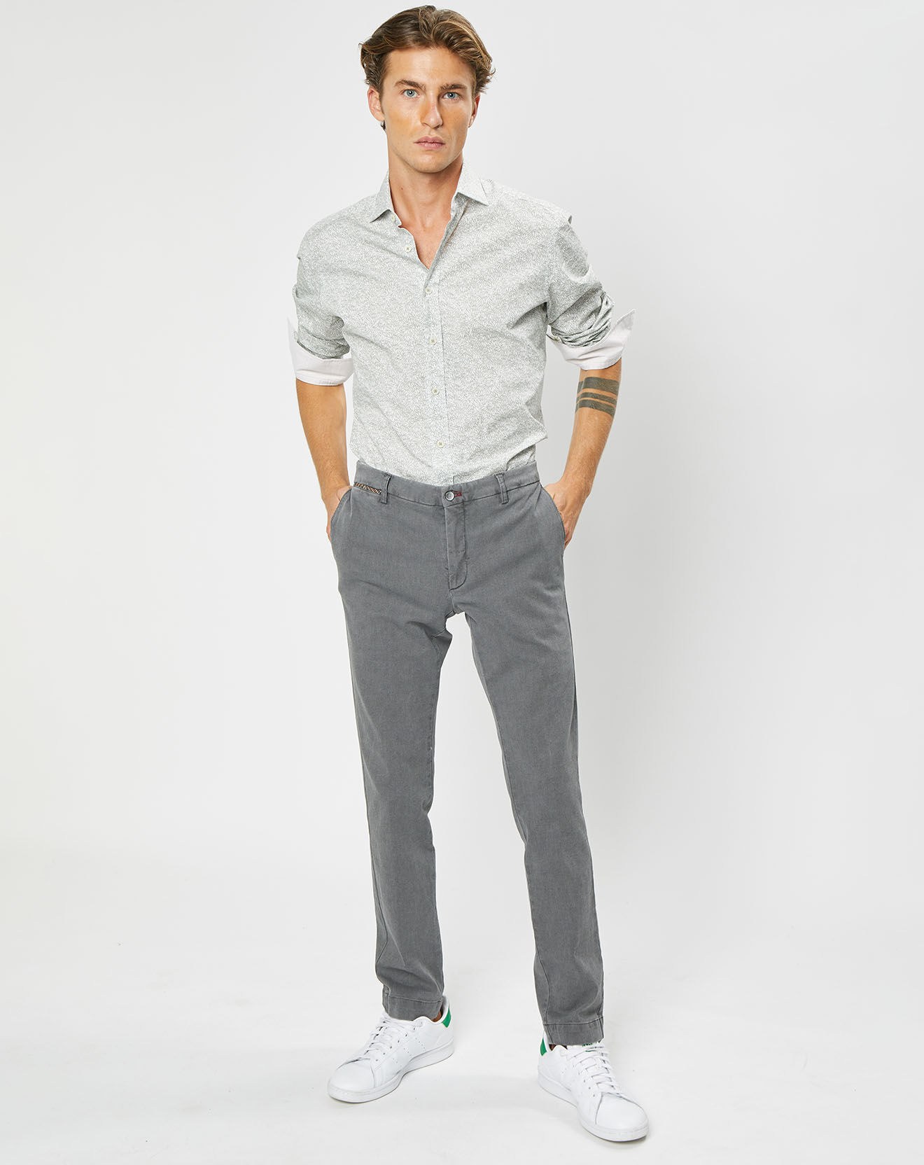 Hackett London Chemise Slim Fit imprimée beige/kaki