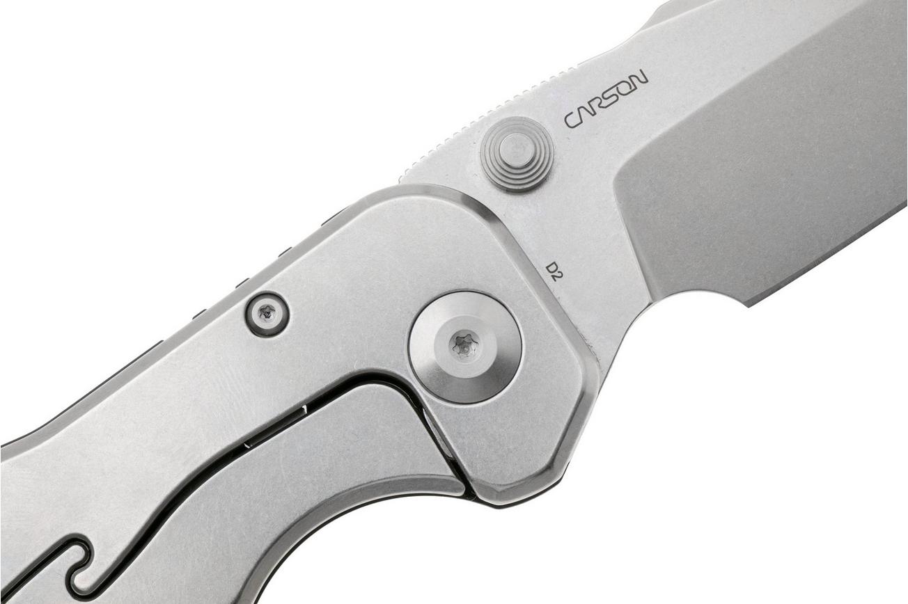 Real Steel Evolution Ironclad 7911SB, Stonewashed D2 Droppoint, Black G10, zakmes, Carson Huang design