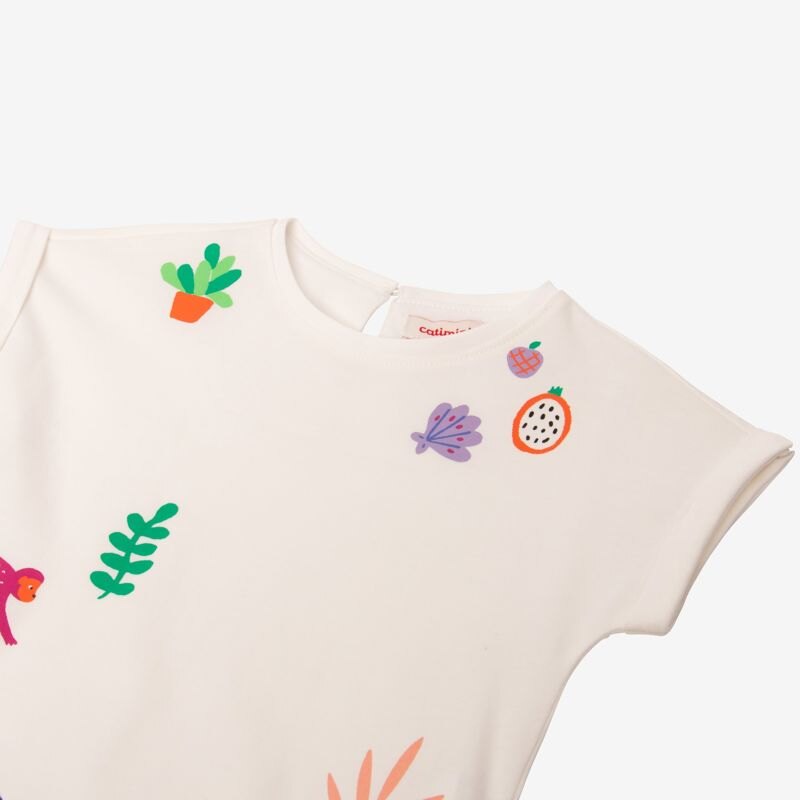 T-shirt bébé fille exotique beige Catimini Beige