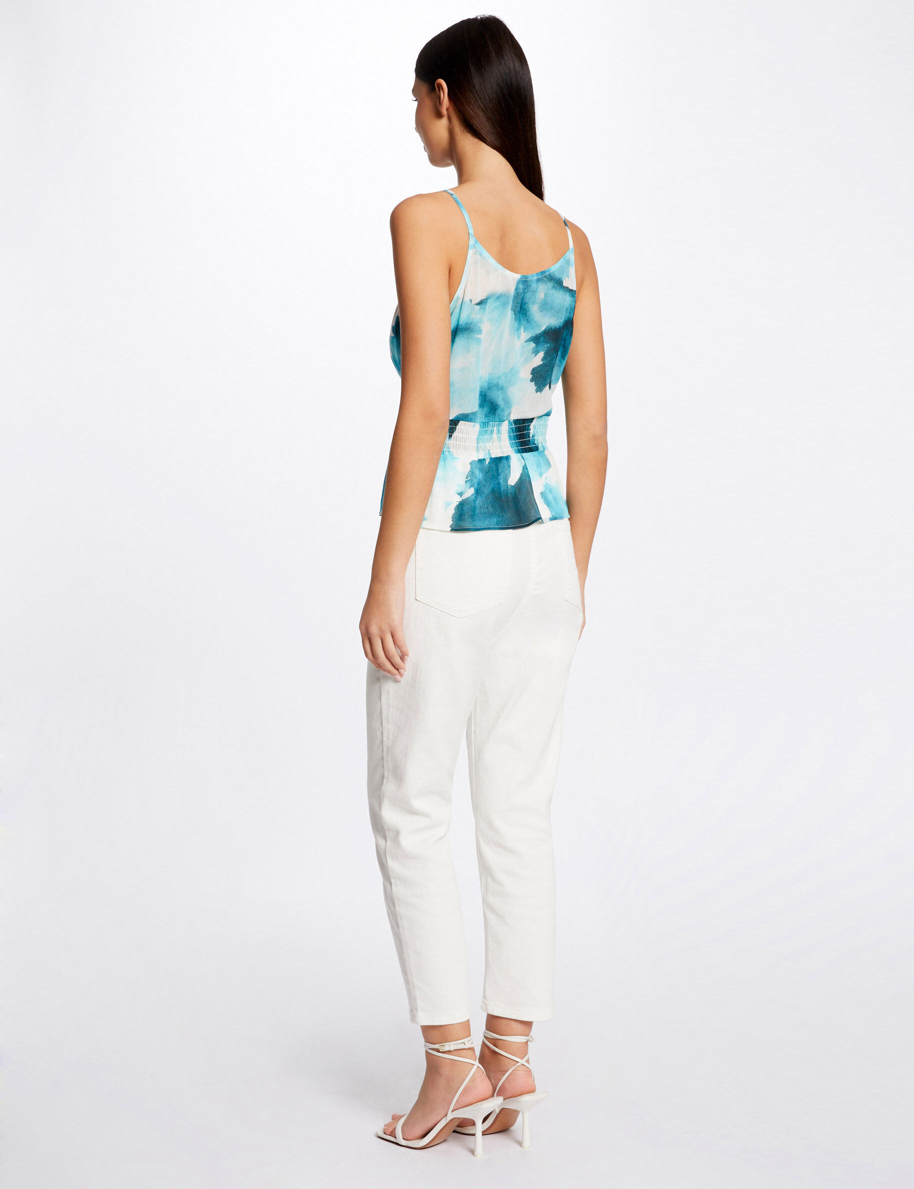 Blouse bretelles fines imprimé abstrait multico femme - multico