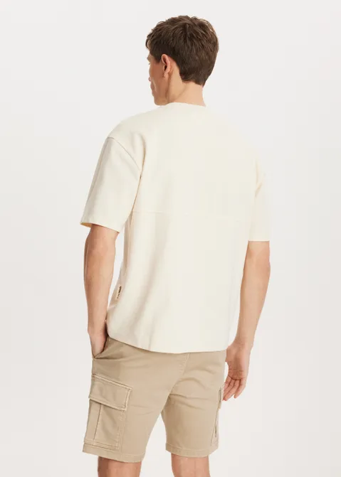 T-shirt met print logo carrier geel (GEE.VA)