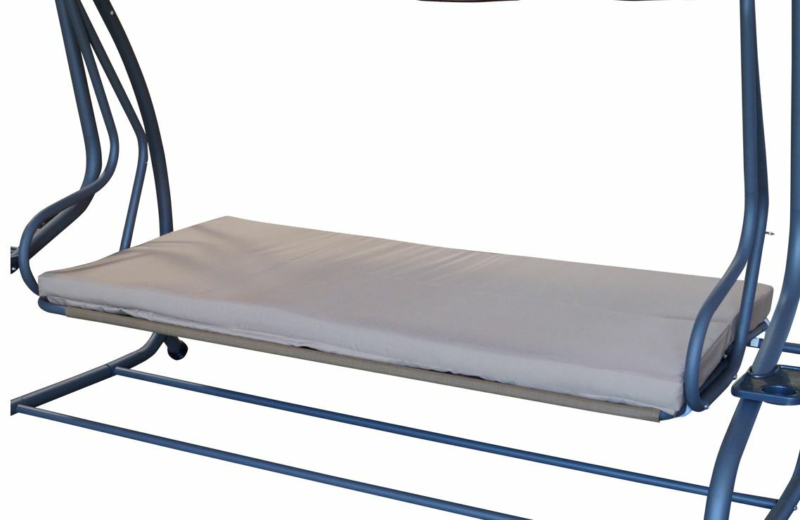 DEGAMO Hollywoodschaukel MIAMI 4-sitzer, grau / creme, mit Liegefunktion