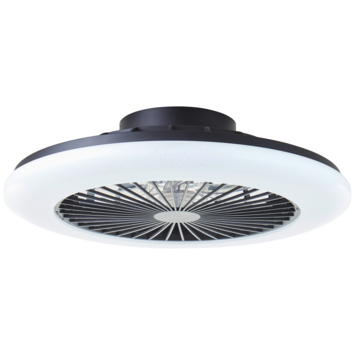 Brilliant plafondventilator Salerno met lamp en RGB functie 40W zwart